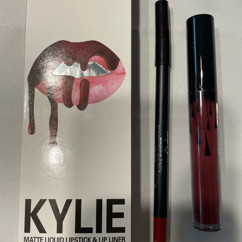 Matte Liquid Lipstick & Lip Liner - Red